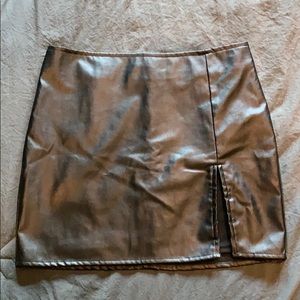 Faux leather skirt